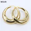 Hoop Huggie Style Wholesale Smooth Exquisite Big Circle Earrings for Women Girl Wedding Party rostfritt stål smycken SL020 221119