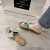 Wear Fairy Style Summer 2021 New Fashion Small Scented Wind Slippers Non Slip And Versatile Butterfly Net Red Cool Slippers J220716