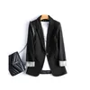 Costumes pour femmes Blazers PEONFLY Femmes Élégantes À Manches Longues Veste À Bouton Unique Casual Noir Femme Chic Bureau Dame Manteaux D'extérieur 221119