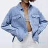 Women's Trench Coats Denim Jacket Women Thin Parkas Straight Shirt Fashion Blue Outwear
