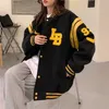 Kurtki damskie Vintage Baseball Bomber Jacket Woman Hip Hop Letter Streetwear Autumn Varsity Jackets Men Lovers College Ogólne płaszcze 221119