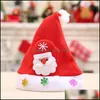 Christmas Decorations Cartoon Christmas Hat Santa Snowman Reindeer Caps Kids Decorations Festive Supplies Drop Delivery Home Garden P Dh1N3