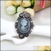 Stift broscher retro crystal lady head portr￤tt brosch stift mode aff￤rsdr￤kt toppar kor strass broscher smycken g￥va droppe Deliv Dhkis