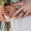 Обручальные кольца Tigrade 6/8 мм вольфрамовый карбид кольцо мужчины Черная модная мода мужская винтажная обручальная группа для пары унисекс 221119