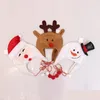 Kerstdecoraties Cartoon Kerstmis hoed Lace Santa Rendier Snowman Caps Beanie Gift Feestelijke feestdecoraties Drop levering Hom DHCFD
