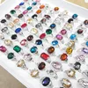 Vintage Big Gem Lady Fashion Band Rings Exaggerated Rhinestone Ring Mix Different Style And Size #16-#19