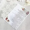 50pcs Christmas Snowflake Invitations Snow Flower Laser Cut Wedding Invitation Card Custom White Lace Invite5209092