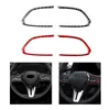 Steering Wheel Covers 2x Car Carbon Fiber Button Cover Sticker Fit For Q50 Q60