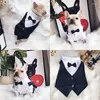 Ropa para perros Caballero Traje de boda Camisa formal para perros pequeños Bowtie Ropa Tuxedo Pet Halloween Disfraz de Navidad Gato