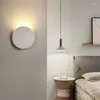 Applique murale intérieure LED en aluminium rond salon chambre chevet allée couloir décoration lumière éclairage à la maison AC96V-260V