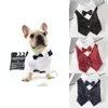 Ropa para perros Caballero Traje de boda Camisa formal para perros pequeños Bowtie Ropa Tuxedo Pet Halloween Disfraz de Navidad Gato