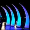 Opblaasbare LED -lichte decoratie pilaarhoorn kolom sleur met basisblazer voor advertenties