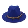Berets 5pc Fedoras Bulk Frauen f￼hlten Fedora Hut weibliche Krempe Cap Lady formelle Top -H￼te Frau Panama Jazz Caps Gro￟handel