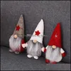 Décorations de Noël Noël Santa Peluche Poupée Visage À La Main Elf Nain Décoration Maison Cadeau Drop Livraison Jardin Fête Fête Supp DHQ09