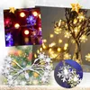 Str￤ngar 2 m 10Led alltid p￥ eller blinkande jul sn￶flinga ljus str￤ng dekoration vinter dekorativa lampor mjuk stor gl￶dlampa