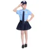 Särskilda tillfällen söta flickor Tiny Cop Officer Cosplay Uniform Kids Coolest Halloween Costume 221118