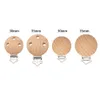 Baby Teethers Toys Mabochewing 5pcs 30mm 35mm Powerful Beech Wooden Clip Round Dummy Teething Pacifier Chain Holder Making 221119