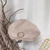 Designer berets kobiety podwójna litera kaszmirowa czapka zimowa przenośna ciepło na zewnątrz wiatrowoodporna czapka