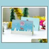 Other 9 Pcs/Pack Christmas Mini Lomo Card Valentines Day New Year Greeting Postcard Birthday Gift Mes Cartoon Blessing Cards Drop De Dht4H