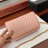 Womens Classic Mini Flap Quilted V-stitch Bags Caviar Leather Calfskin Crad Holder Multi Pochette GHW Crossbody Shoulder Designer Handbags 19X12CM