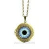 Pendant Necklaces Dragon Eye Necklace Vintage Reptile Locket Punk Gears Camera Lens Picture Jewelry N602