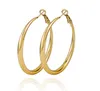 Trendy Big Hip Hop Punk Hoop Earrings 18K Real Gold Plated Elegant Larger Size Women Earrings Fashion Costume Jewelry
