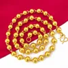 Fashion Jewelry Engagement Necklace Bead Plated 24k gold Bead necklace Men039s necklacks Female Wedding Tennis246T1449873