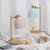 Table Lamps Nordic Led Metal Atmosphere Lamp Iron Ceramic Lampshade Aroma Bedroom With Charging Light Fixtures Luz Lectura