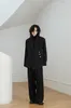 Costumes pour hommes Blazers S6XL Créateur de niche noir chinois costume à boucle en argent perforé déconstruit irrégulier 221119