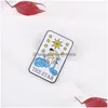 Pins Brooches Cartoon The Star Brooch For Girls Cute Fashion Personality Badge Paint Enamel Pin Square Designer Denim Shirt Bag Acc Dhbcj