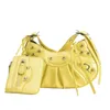 Bags rivet wrinkled dumpling bag new sling one shoulder texture messenger women's Purse