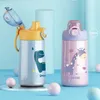 Water Bottles Kids 350ml Vacuum Flacks Thermos Mug Cute Dinosaur Pattern Health Winter Boy Girl Christmas Gift 221118