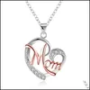 Pendentif Colliers Mode Coeur Forme Lettre Maman Pendentif Colliers Haute Qualité Mères Anniversaire Bijoux Meilleur Cadeau Pour Mère Drop D Dhxix