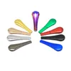 2pcs vendita al dettaglio in metallo magnetico cucchiaio da fumo erbe pipe pulizia staccabile tasca portatile mano tubo arcobaleno 9 colori