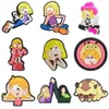 TV Show Family Shoes Charms Nostalgia Decor Girls PVC Cartoon Accessori per scarpe per coccodrillo Sandali Decorazioni per polsini Regali per bambini