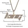 Customized Letter Pendant Copper Set Zircon Fashion Street HipHop Personality Necklace for Men and Women