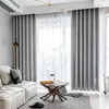 Tende di lino ispessite per tende per soggiorno Camera da letto oscurante termica Decorazioni eleganti di lusso Modern Sheer Tulle Voile Set Hall Windows