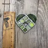 Collane con ciondolo saldate a mano grande collana a forma di cuore in vetro colorato verde creazione di gioielli MY210546