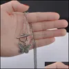 Pendant Necklaces Retro Ancient Sier Butterfly Necklace Ot Buckle Clasp Pendants Chains Women Fashion Jewelry Gift Drop Delivery Neck Dhfvl