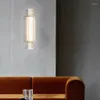 Lampada a parete Modern Crystal traslucido Luce Luxuria Sfondo SCONCE Soggiorno Camera da letto LED semplice