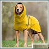 Köpek Giyim Evcil Hayvanlar Giysileri Altın Saç Köpek Kış kalınlaşması Sıcak kaput Saf Renk Ekleme Giysileri 18hk J2 Damla Teslimat EV G DHW4K