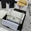 Designer torebka torba na ramię luksusowe kobiety cc jambskin crossbody torba moda lady metalowa łańcuch klapki