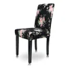 Tampas de cadeira Tampa de impressão floral retro Spandex High Elastic Seat Banco para banquete de casamento El Drop Drop