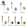 PACIFIER HOLDER CLIPS# LÅTA GÖRA 1PC BABY PACIFIER DUMMY Luxury Nipple Chain Soother Feeder Pacifier Silicone virkade pärlor Panda Rabbit Food Grade 221119