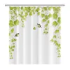 Shower Curtains Green Eucalyptus Watercolor Leaves Plant Floral Pattern Durable Waterproof Bathroom Decoration With Hooks 221118