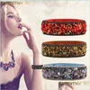 Andere Armbänder Mode Edelstein Kristall Leder Armband Frauen Vintage Wrap Manschette Armreif Armband Sommer Schmuck Drop Lieferung Brace Dhqeb