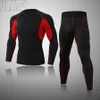 Mäns sömnkläder högkvalitativa skidåkning Underkläder Set Winter Sport Thermal Underwear Running Tights Suit Comprehensive Training Comprimering Clothes T221017