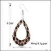 Fascino moda pelle Waterdrop orecchini pendenti Europa Africa Boho carino femminile leopardo orecchino goccia d'acqua per ragazze eleganti donne Je Dhrjz