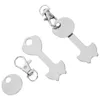 Hooks Shopping KeyChain Trolley Cart Tokens Token Keyquarter Metal Rings Ring Steel Keychains Rostfri Chain ChangeGrocery Holder