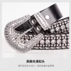 Классическая ретро -мужские женские поясные мода Pu Diamond Demorative Bucle Buckle Business Casual пояс 2,8 см. Дизайнерский бренд панк -ремни